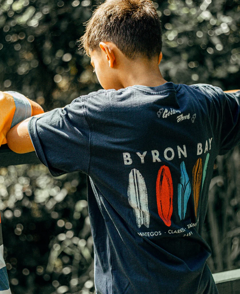 Byron Bay Boards Boys Tee | Navy - Image 3