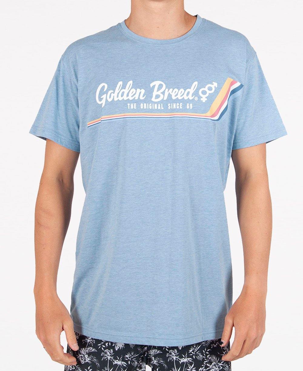 Deluxe Retro Surf Tee | Sea Blue Marle - Image 2