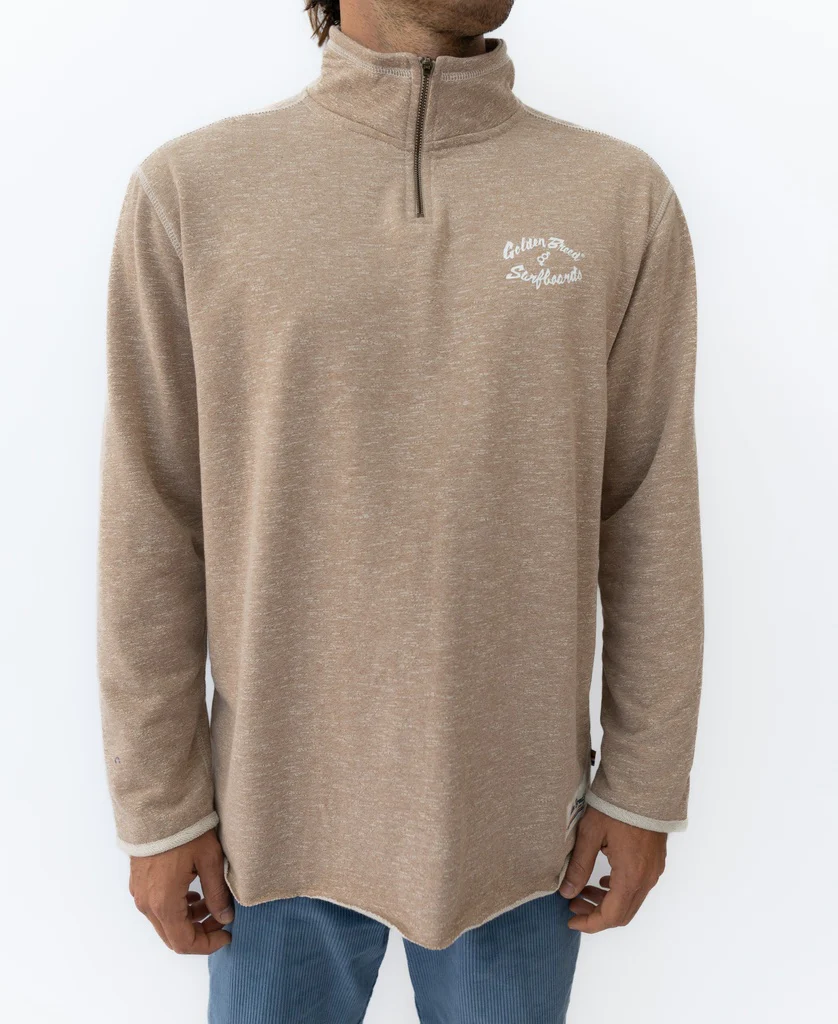 Fin 1/4 Zip Rag Top | Mocha Marle - Image 3