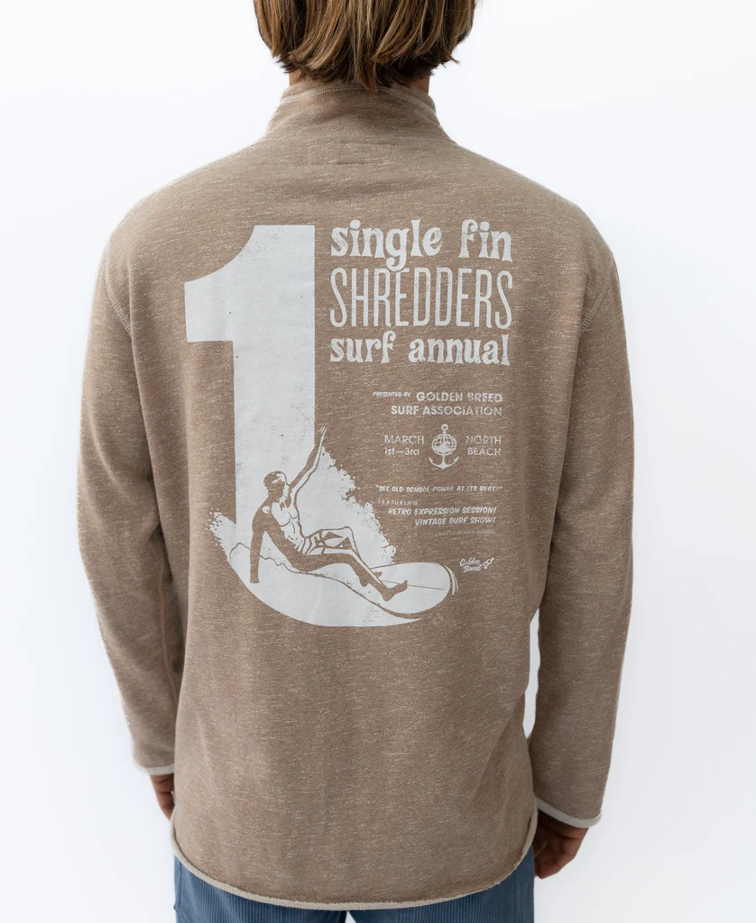 Fin 1/4 Zip Rag Top | Mocha Marle - Image 5