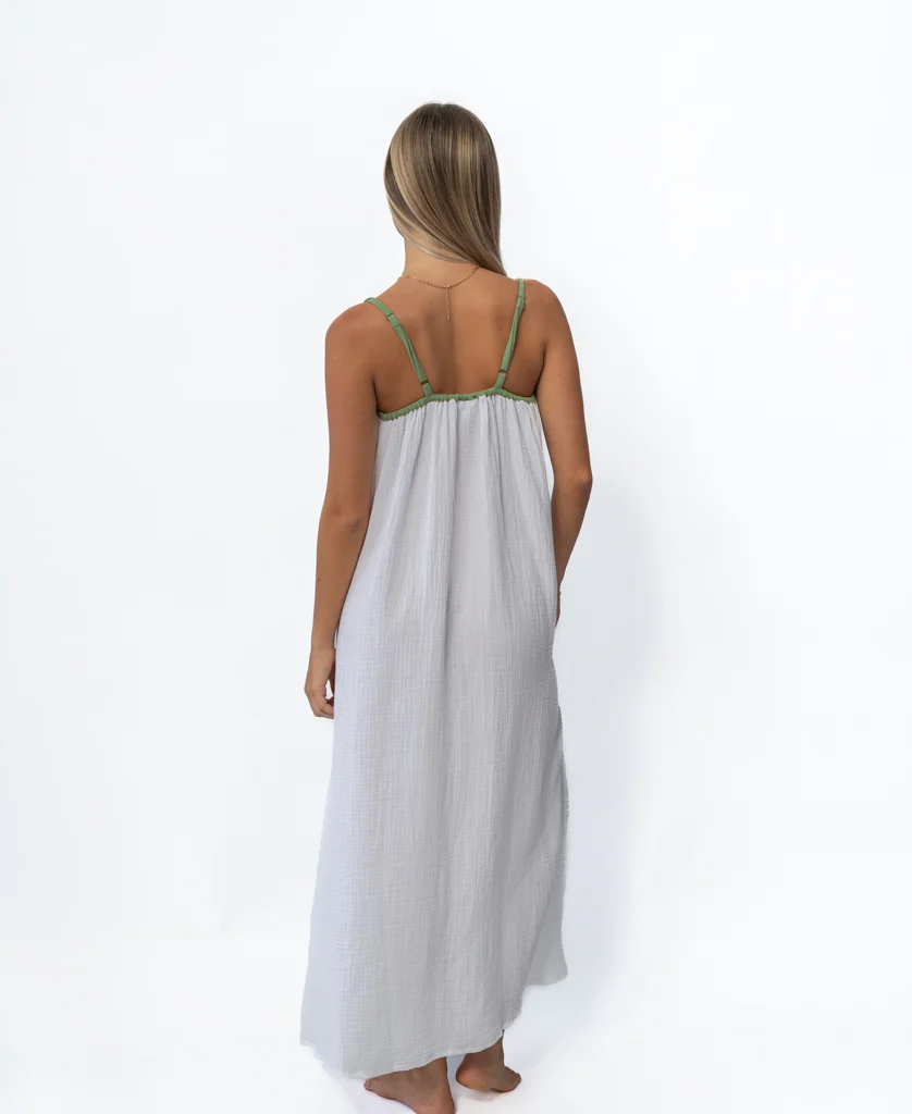 Camilla Maxi | White / Moss - Image 5