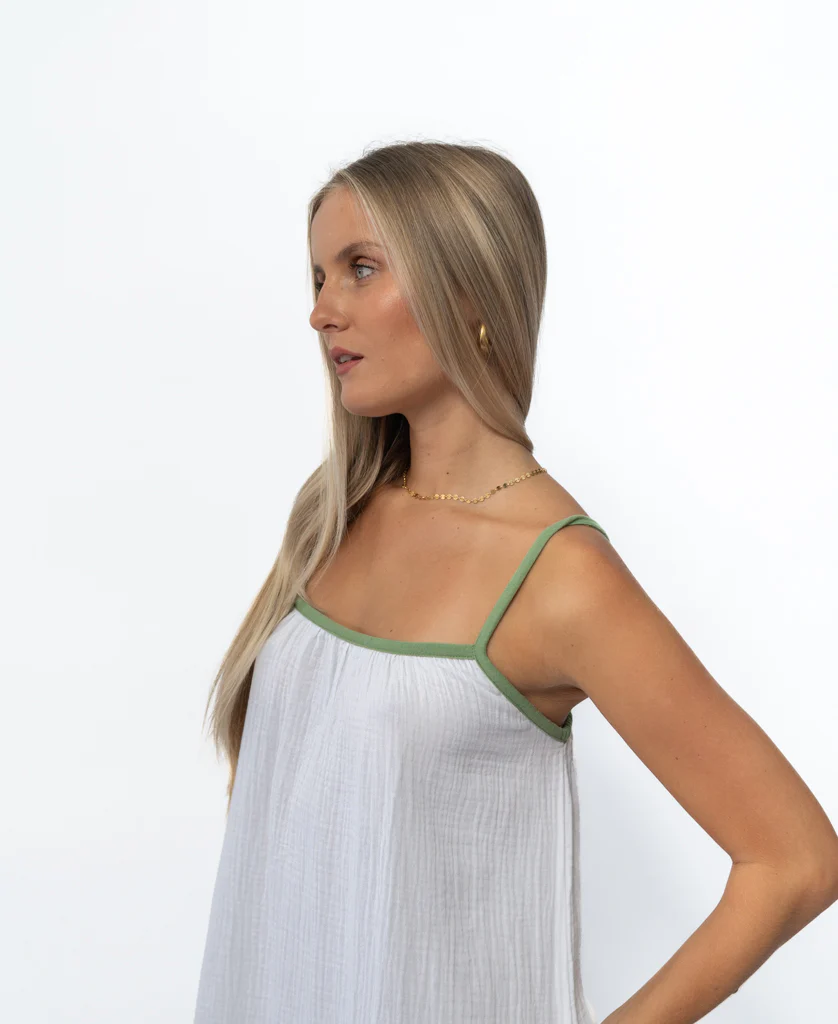 Camilla Maxi | White / Moss - Image 7