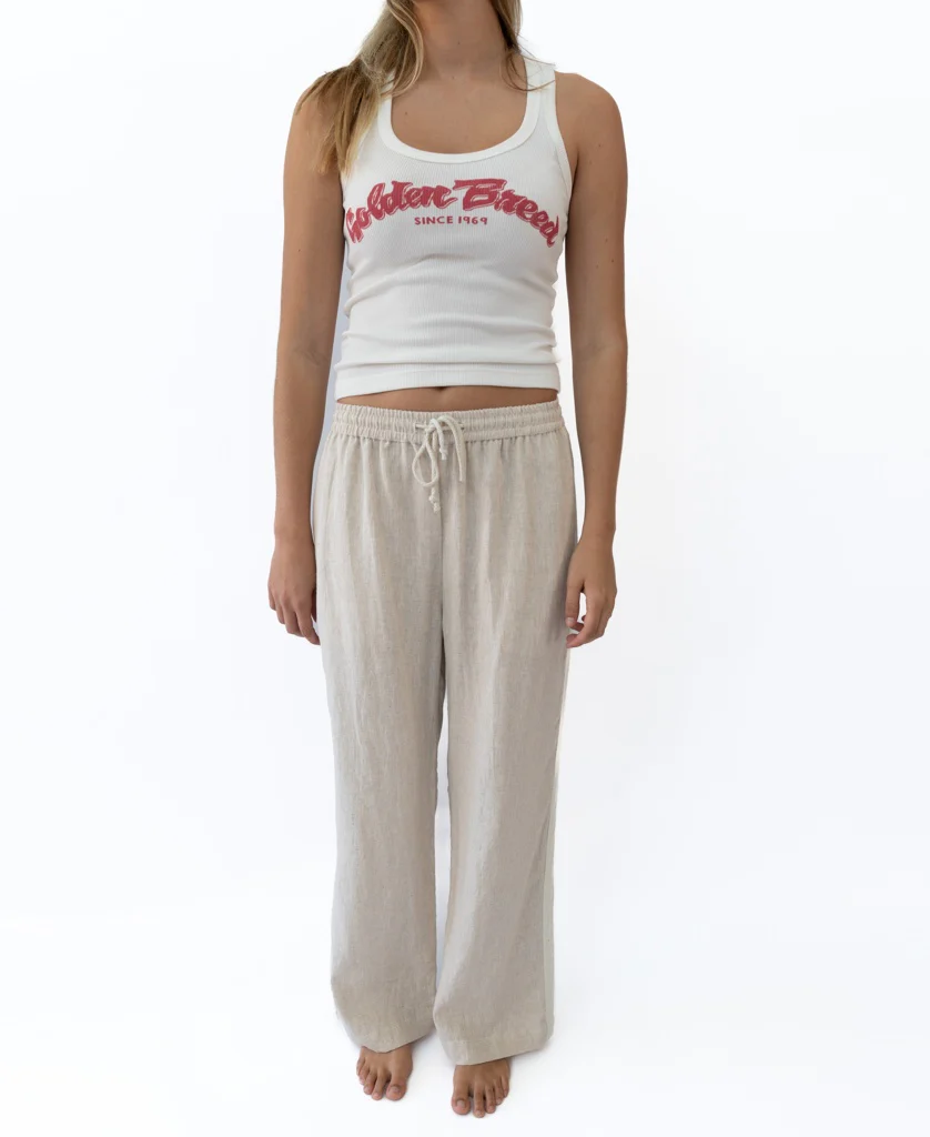 Gigi Retro Linen Pant | Natural - Image 3