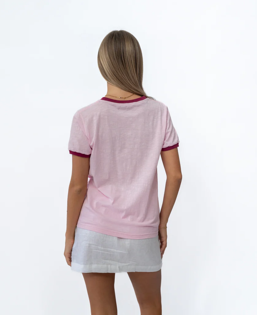 Stay Golden Ringer | Baby Pink / Plum - Image 5