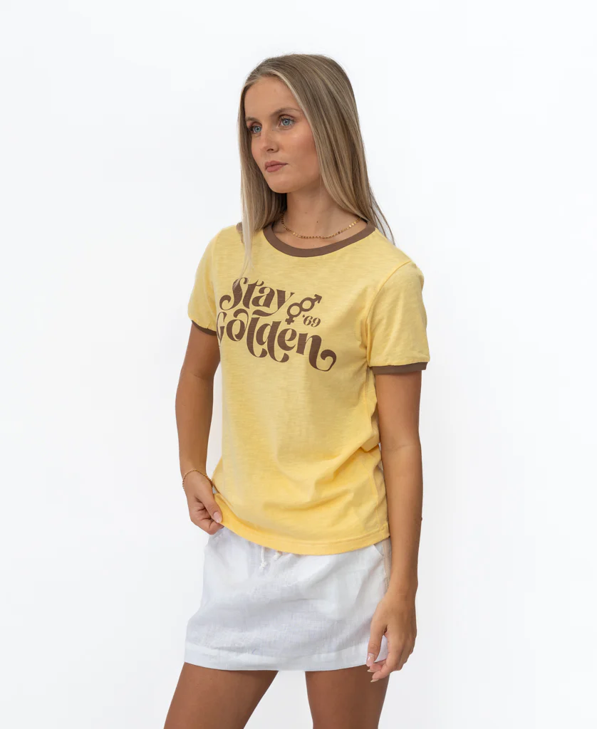 Stay Golden Ringer | Lemon / Espresso - Image 3