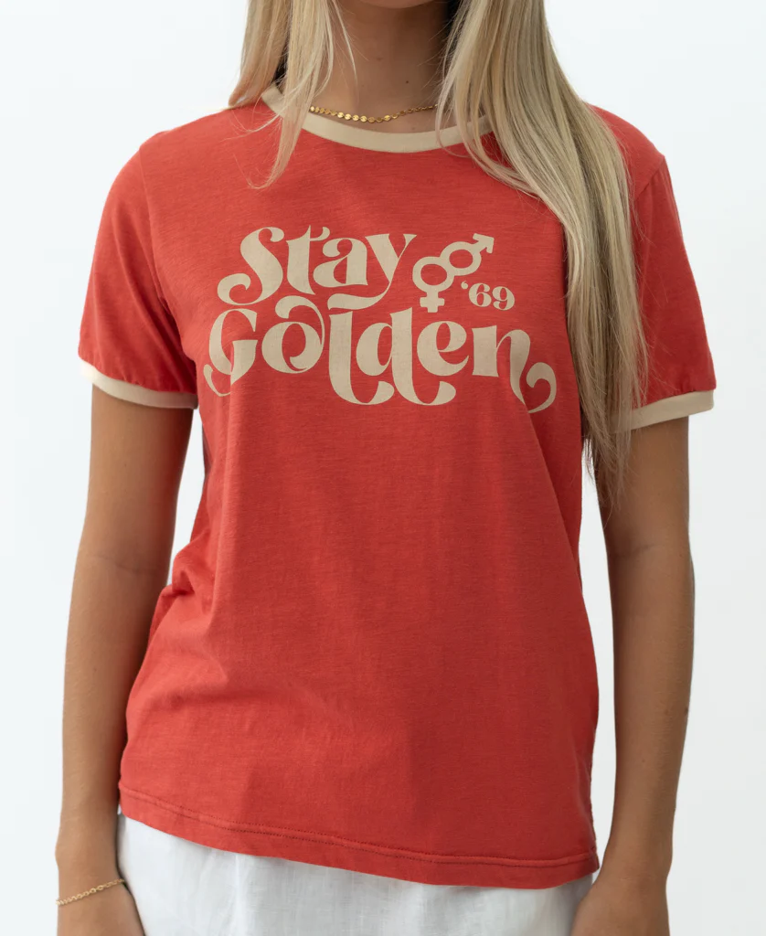 Stay Golden Ringer | Wash Red - Image 3