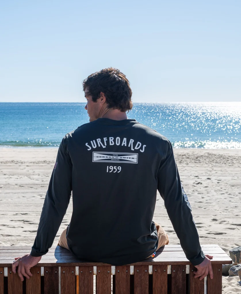 G&S Surfboards Comp LS Tee | Wash Black - Image 3