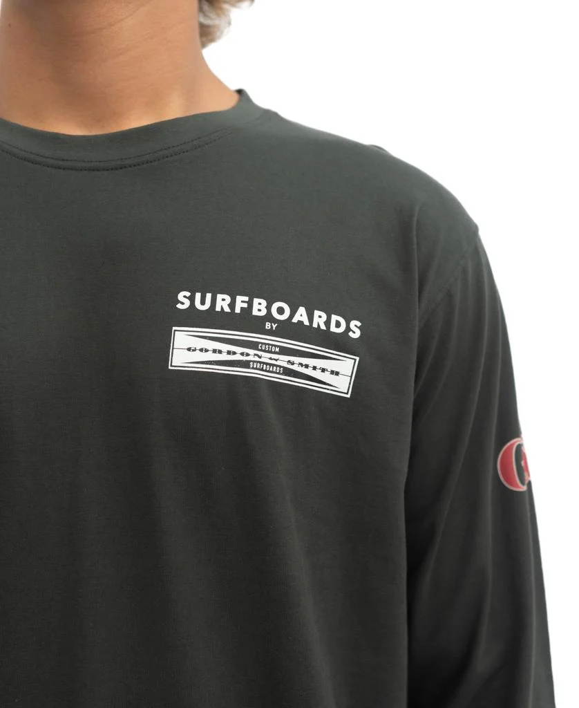 G&S Surfboards Comp LS Tee | Wash Black - Image 6
