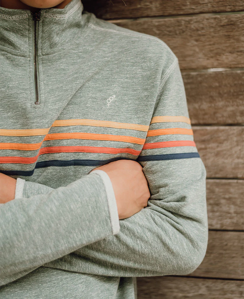 Long Island 1/4 Zip Rag Top | Surf Green Marle - Image 3