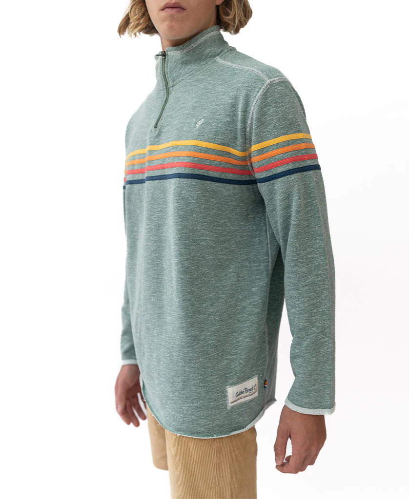 Long Island 1/4 Zip Rag Top | Surf Green Marle - Image 5