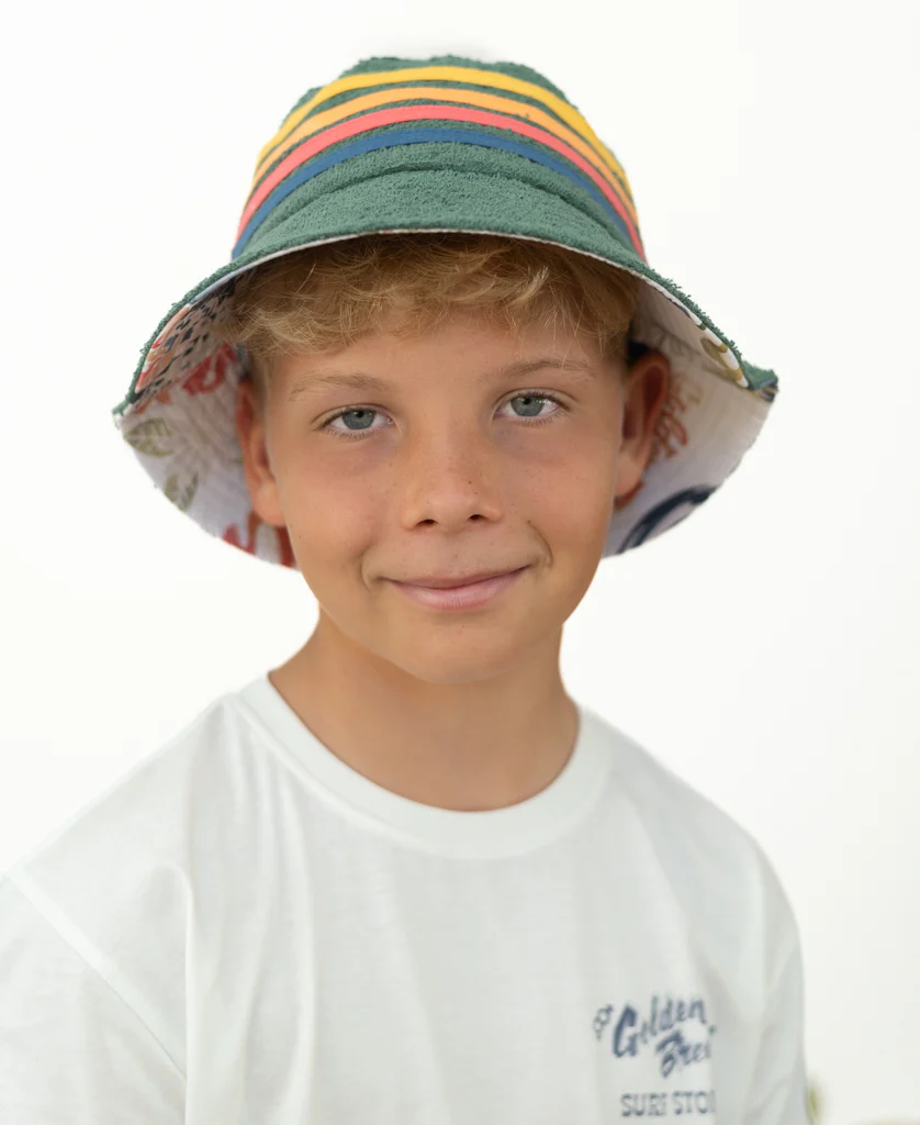 Kids Long Island Terry Bucket Hat | Fern - Image 4