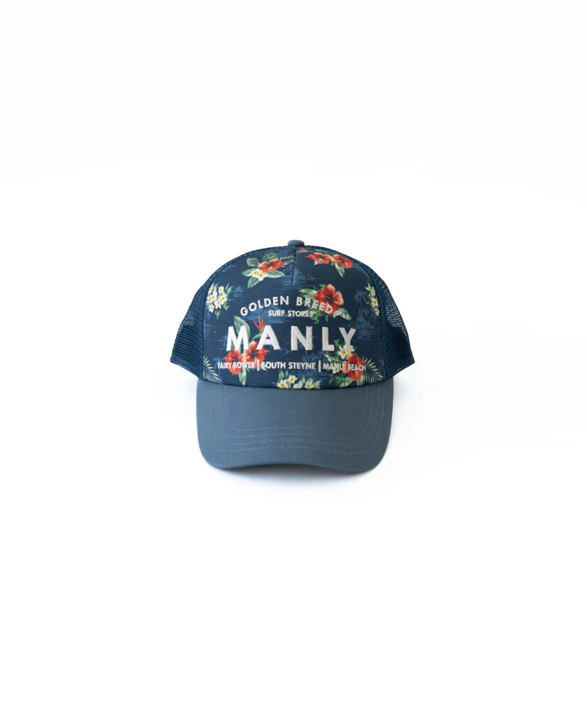 Manly Aloha Trucker Cap | Dark Denim - Image 3