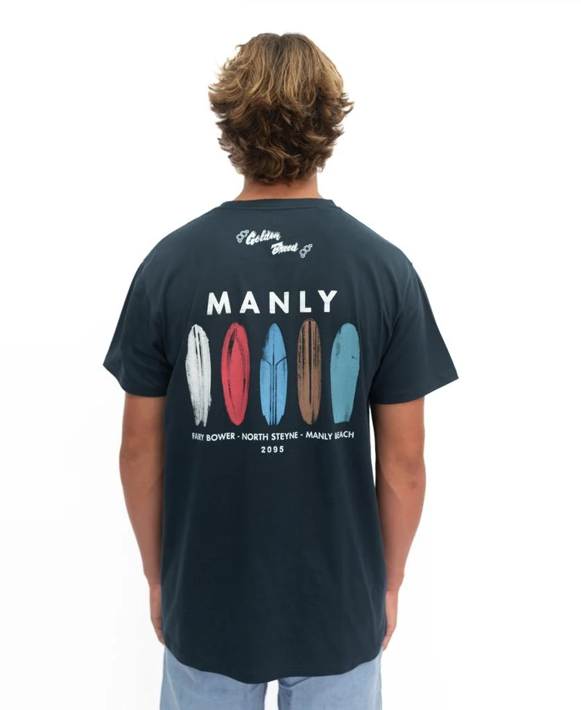 Manly Boards Tee | Navy - Image 3