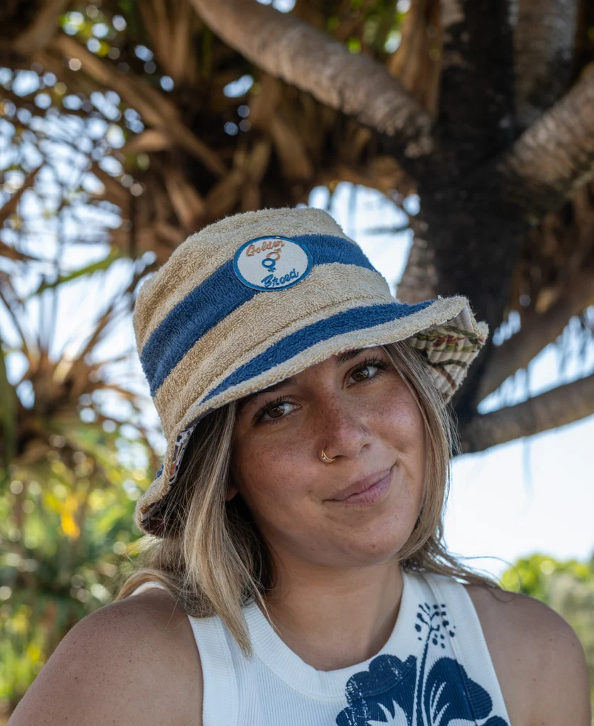 Nathan Terry Bucket Hat | Pebble / Navy - Image 2