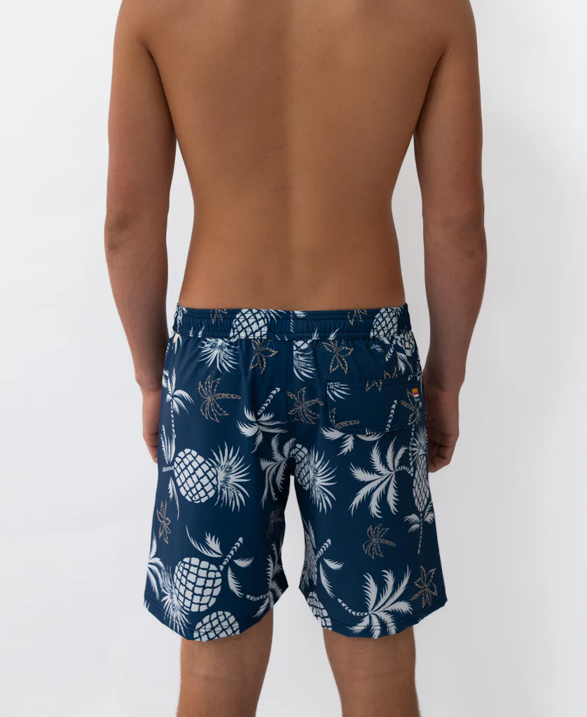 Pine Palm Elastic Waist Boardshort | Vintage Navy - Image 7