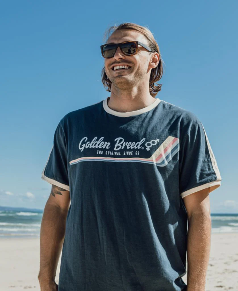 Retro Ringer Tee | Navy - Image 4