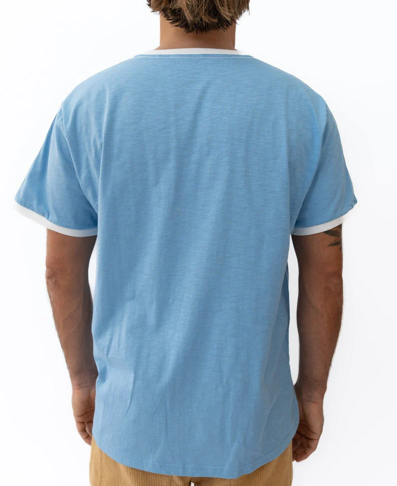 Retro Ringer Tee | Azure Blue - Image 5