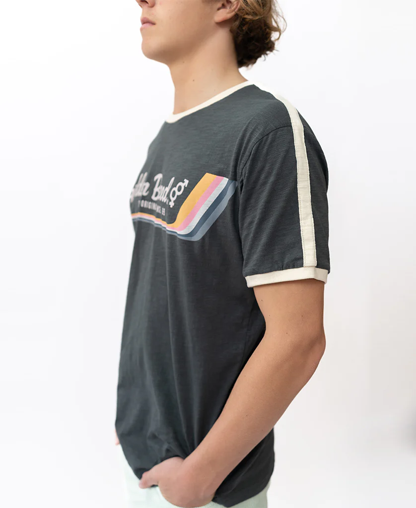 Retro Ringer Tee | Wash Black - Image 7