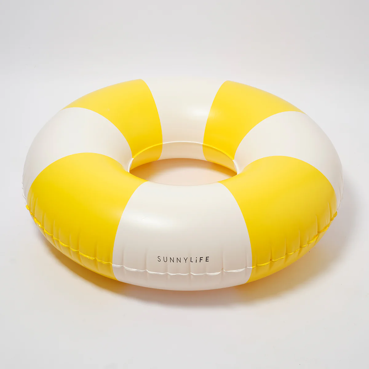 Tube Pool Ring | Sunshine Yellow Stripe - Image 3